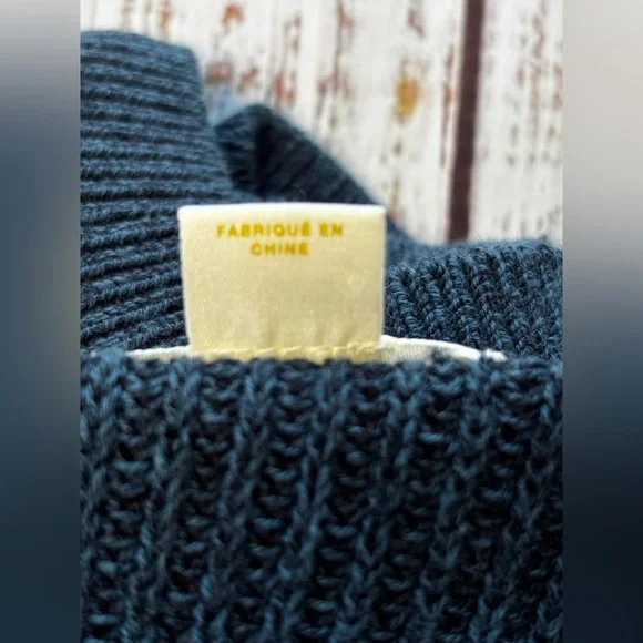 Anthropologie Maeve Divendra Navy & White Stripe Pullover Knit Sweater - Picture 10 of 11